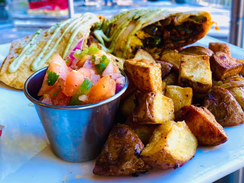 Plate of food at South End Bistro in Palweys Island, SC