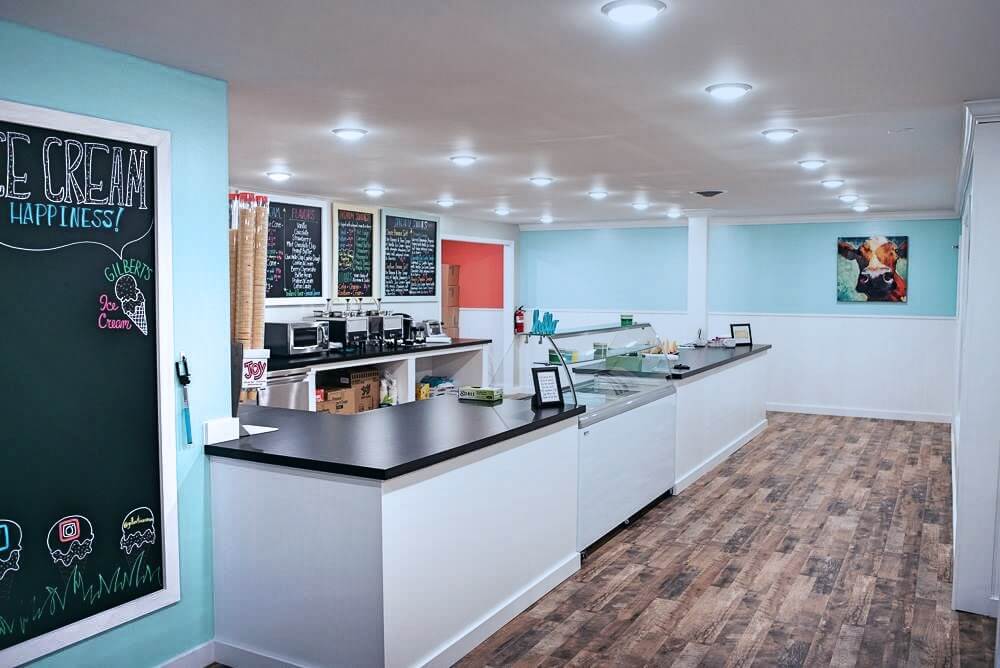 Interior of Gilbert's Ice Cream