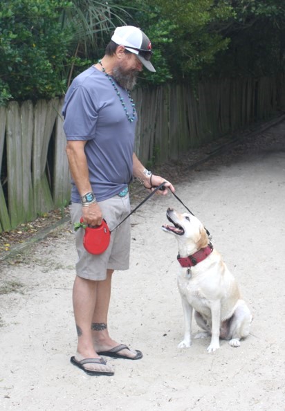 Man and dog reduced-onlypawleys
