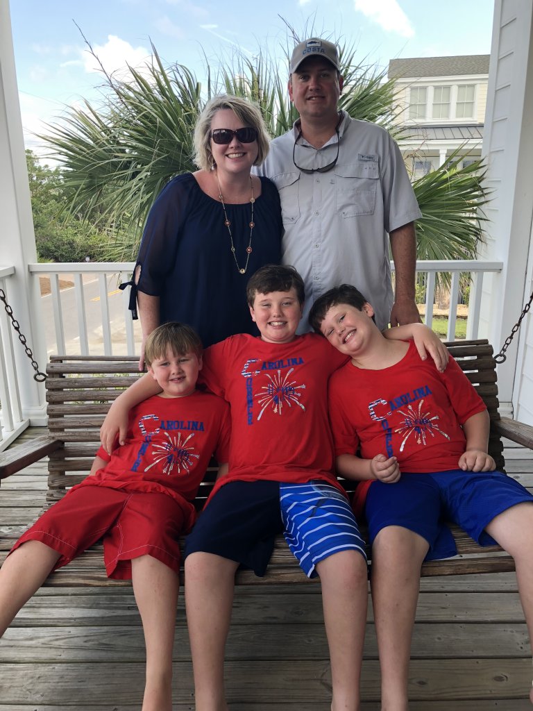 Clarkson PI July 4 on porch-Hammock-Coast-South-Carolina