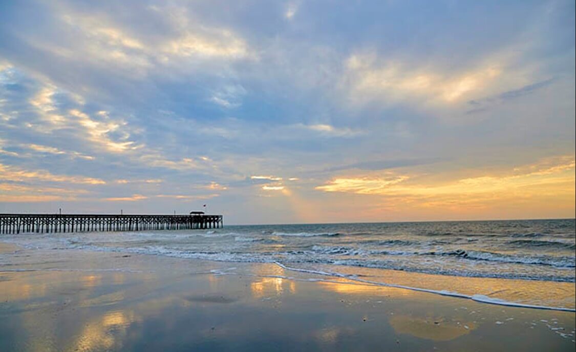 Pawleys island beach at sunrise-onlypawleys