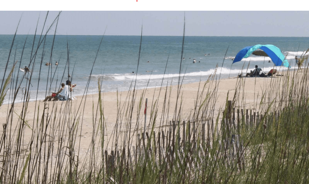 Pawleys beach through grass-onlypawleys