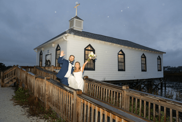 Victoria wedding in front of chapel reduced-onlypawleys