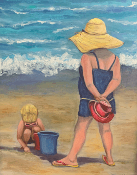 Painting by mikki huss-onlypawleys